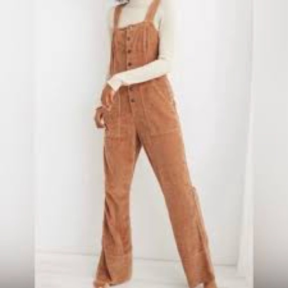 aerie Pants - Aerie Corduroy Kick Flare Overalls Small